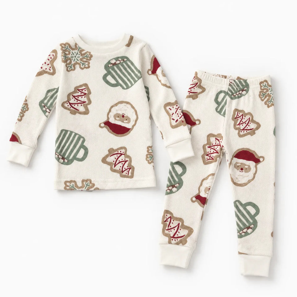 Carter's Baby Girl's White 2pc Christmas Cookie Print Long Sleeve Cotton Pajama Set|Carter's in Lebanon