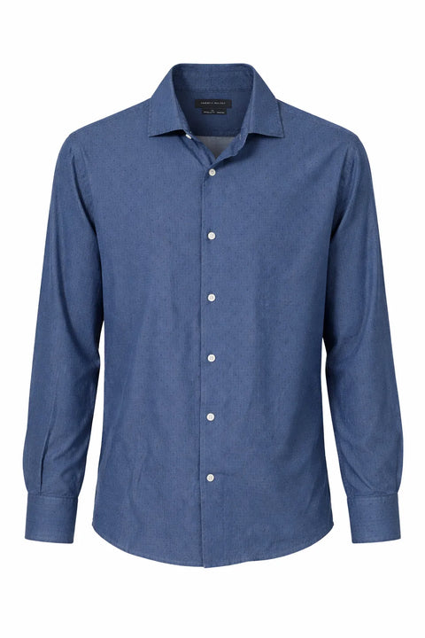 Tommy Hilfiger Men's Navy Regular Fit Stretch Dress Shirt | Tommy Hilfiger In Lebanon