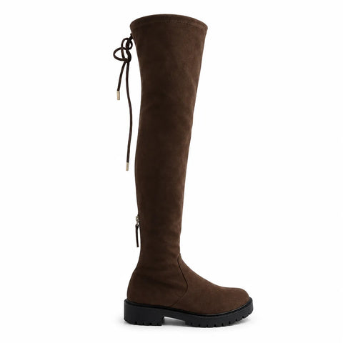 Steve Madden Women's Madden Girl Brown Suede Over The Knee Boot|Steve Madden In Lebanon