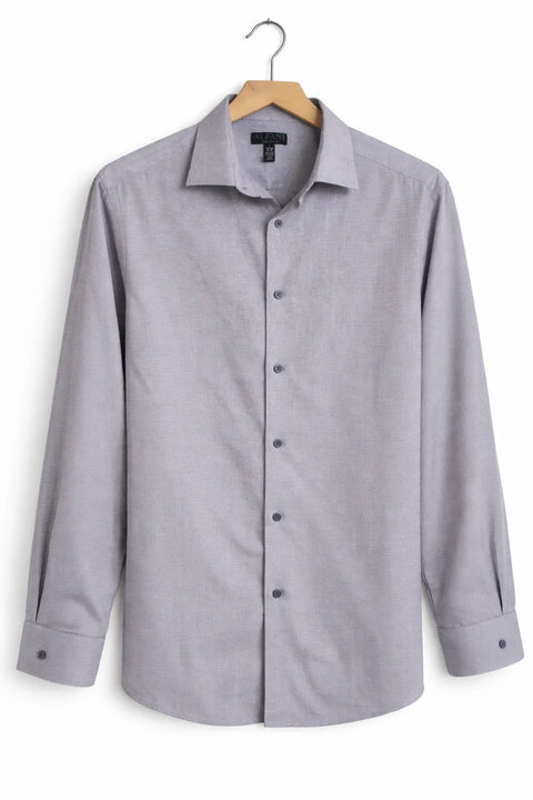 Alfani Men's Gray  Alfa Tech Fitted Perform Shirt | Alfani In Lebanon