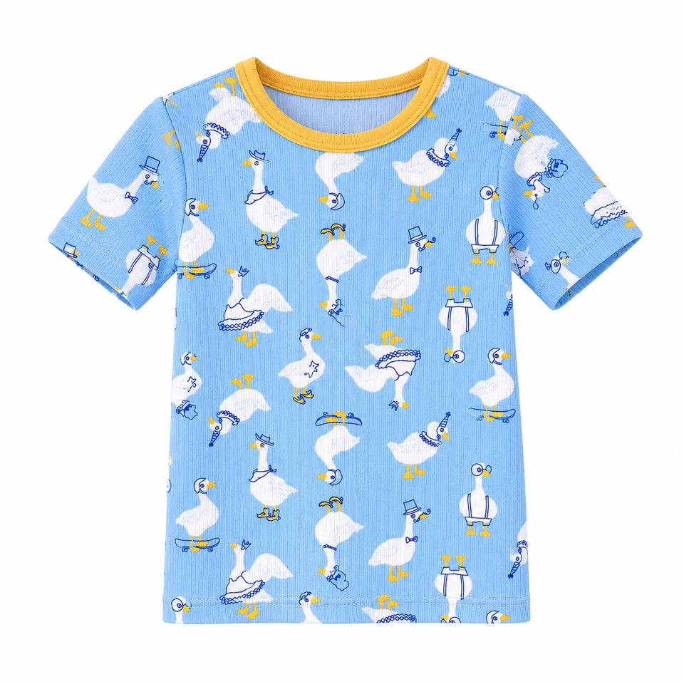 Cat & Jack Baby Boy's Multicolor Duck Printed Short Sleeve T-Shirt|Cat & Jack In Lebanon