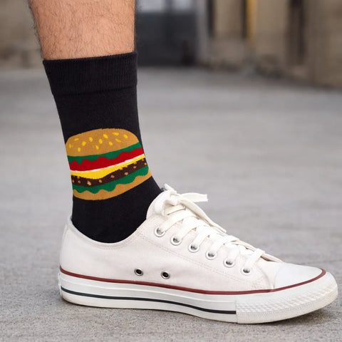 Celio Men's Black Burger Print Socks |Celio  in Lebanon