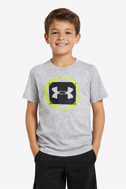 Under Armour Boy's Gray Toddler Little Logo T-Shirt | Under Armour In Lebanon