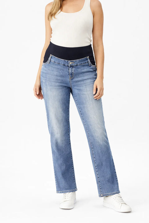 Isabel Marant Women's Blue Maternity Elastic Waist Baggy Barrel Jeans | Isabel Marant In Lebanon