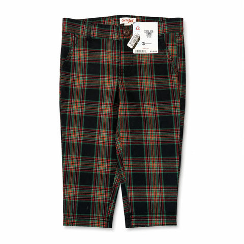 Cat & Jack Baby Boy's Multicolor Plaid Twill Button Front Pants | Cat & Jack in Lebanon