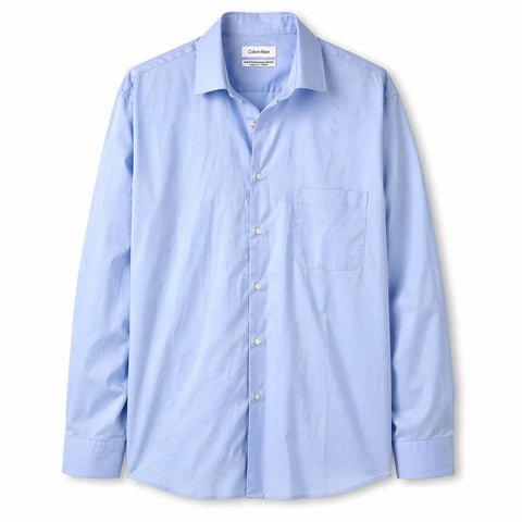 Calvin Klein Men's Light Blue Patterned Dress Shirt | Calvin Klein in Lebanon