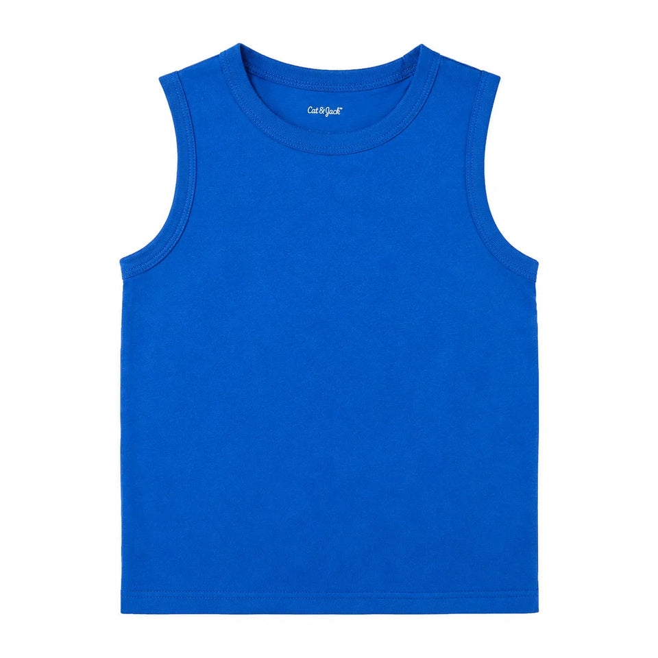 Cat & Jack Boy's Royal Blue Round Neck Sleeveless Blouse|Cat & Jack In Lebanon