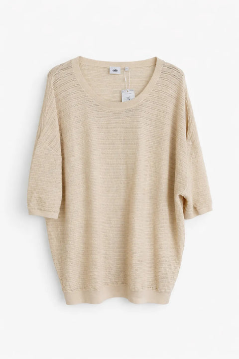 Celio Men's Light Beige Knitted T-Shirt | Celio In Lebanon