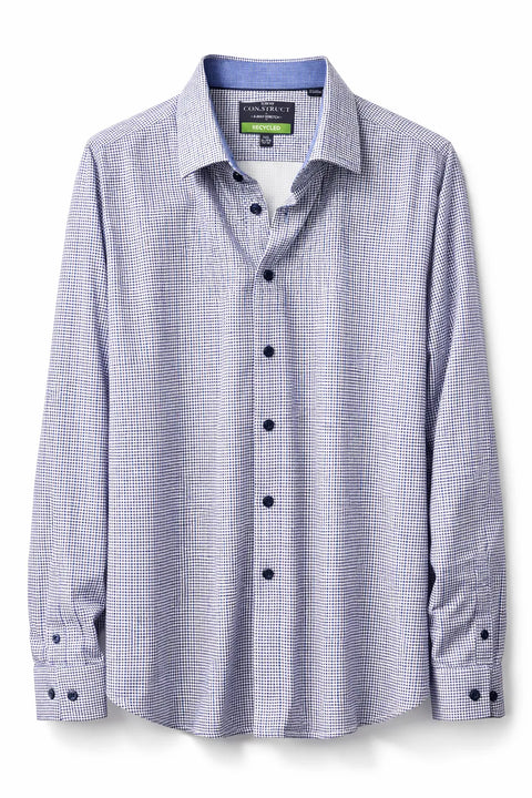 Construct Men's Blue Slim Fit Performance Shirt | Construct In Lebanon