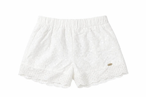 Ativo Girl's White Eyelet Shorts | Ativo In Lebanon
