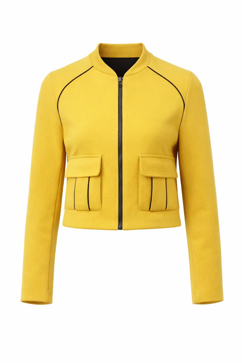 Vero Moda Women's Mustard Zippered Jacket |Vero Moda in Lebanon