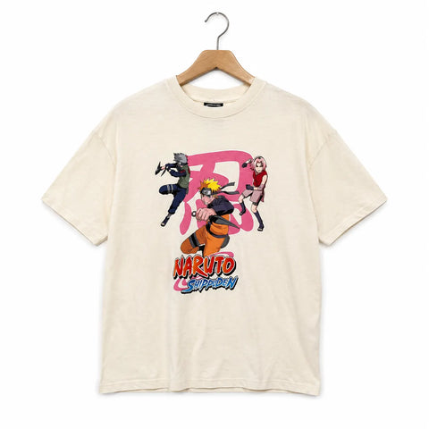 Don't Call Me Jennyfer Girl's Off White Naruto Print Oversized T-Shirt | Don't Call Me Jennyfer In Lebanon