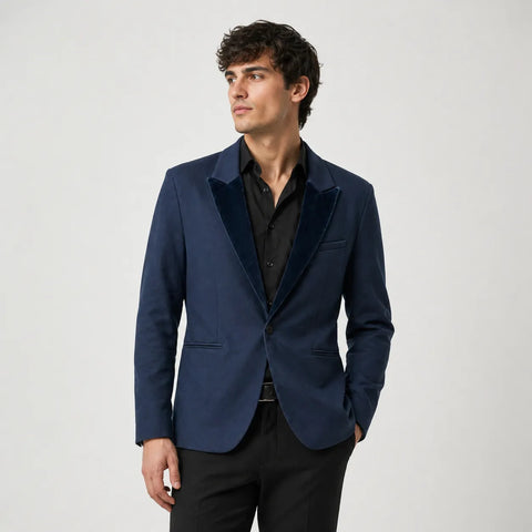 Jaywalker Men's Petrol Velvet Blazer | Jaywalker In Lebanon