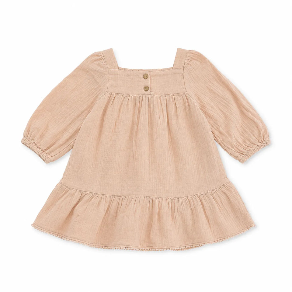 Cloud Island Baby Girl's Dusty Rose Long Sleeves Dress | Cloud Island In Lebanon