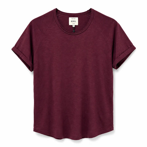 Redefined Rebel Men's Burgundy Basic T-Shirt  |Redefined Rebel  in Lebanon