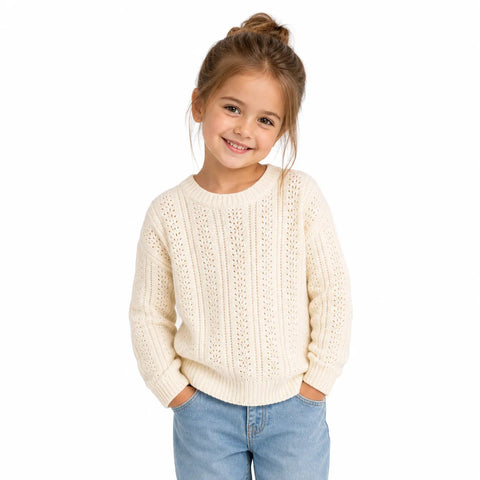Cat & Jack Toddler Girls' Lightweight Cream Knit Sweater | Cat & Jack in Lebanon
