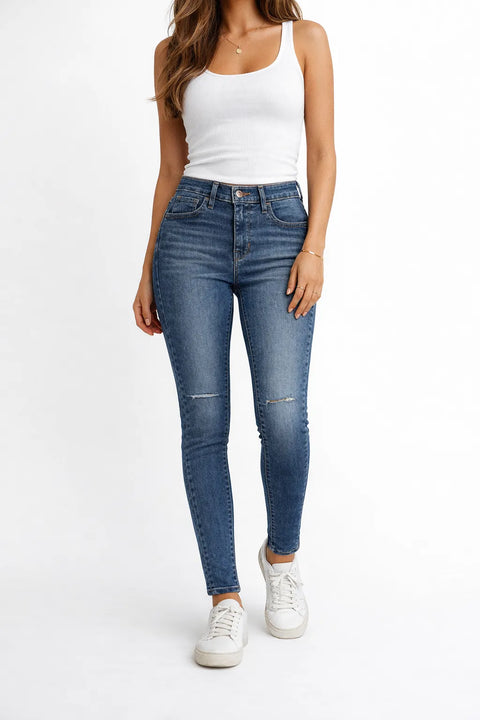 Levi's Women's Blue High-Rise Skinny Jeans | Levi's In Lebanon