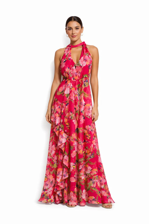 Adrianna Papell  Women's Pink Multi  Printed Sleeveless  Dress |  Adrianna Papell  in Lebanon