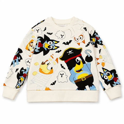 Bluey Boy's Off White With Bluey Character Printed Sweatshirt  | Bluey  in Lebanon