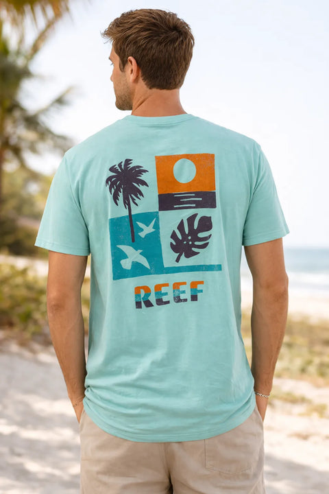 Reef  Men's Gulf Stream Grandview Crewneck Short T-Shirt | Reef in Lebanon