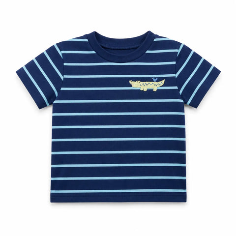 Carter's Baby Boy's Navy & Blue Striped T-Shirt|Carter's In Lebanon