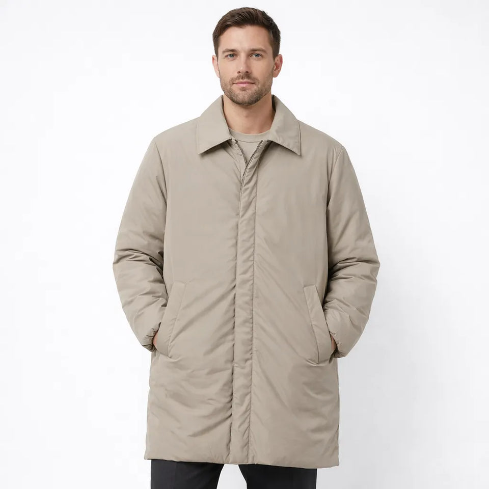 Celio Men's Khaki Lupadded Waterproof Coat |Celio In Lebanon