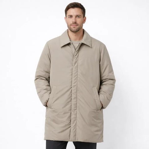 Celio Men's Khaki Lupadded Waterproof Coat |Celio In Lebanon