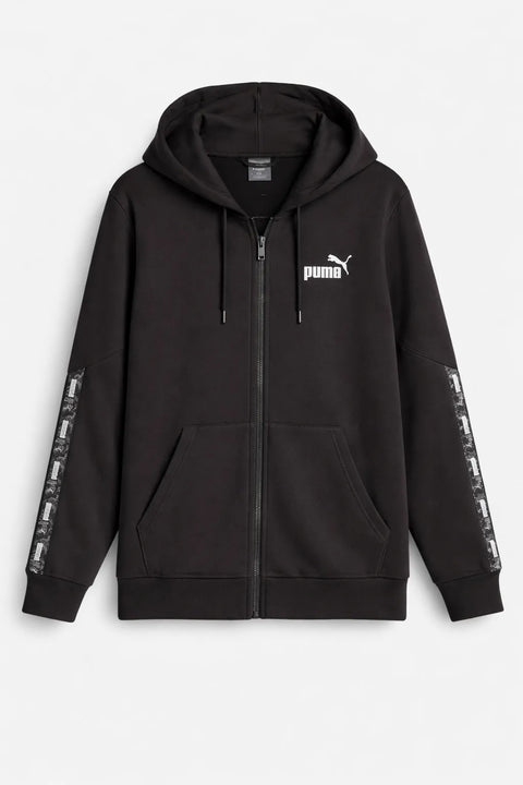 Puma Men's Black Camouflage Taped Log Puma Jacket | Puma In Lebanon