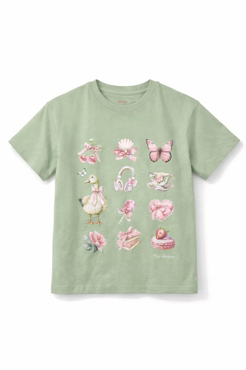 Cat & Jack Girl's Mint Green Graphic T-Shirt | Cat & Jack In Lebanon