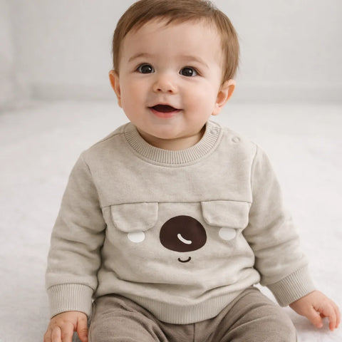 Sinsay Baby Boy's Grey Long Sleeve Blouse   | Sinsay in Lebanon