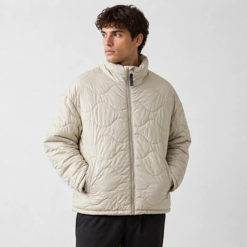 Sinsay Men's Tan Quilted Puffer Jacket | Sinsay In Lebanon