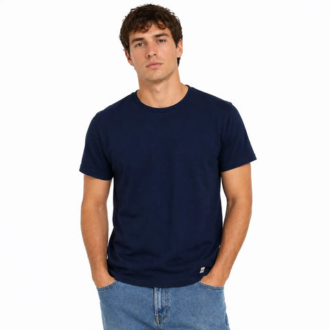 Marine Layer Men's Navy Basic  Soft Tee Signature Crew Neck  T-Shirt | Marine Layer  in Lebanon