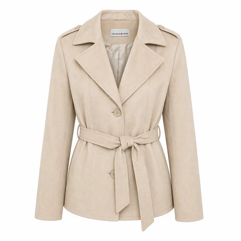 Helena Vera Women's Beige Suede Jacket|Helena Vera In Lebanon
