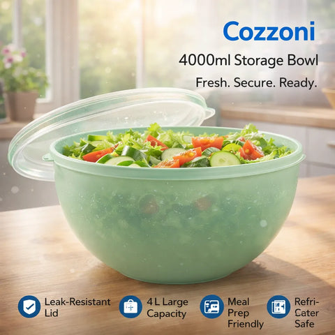 Cozzoni Plastic Bowl With Lid 4000ml | Cozzoni I Lebanon