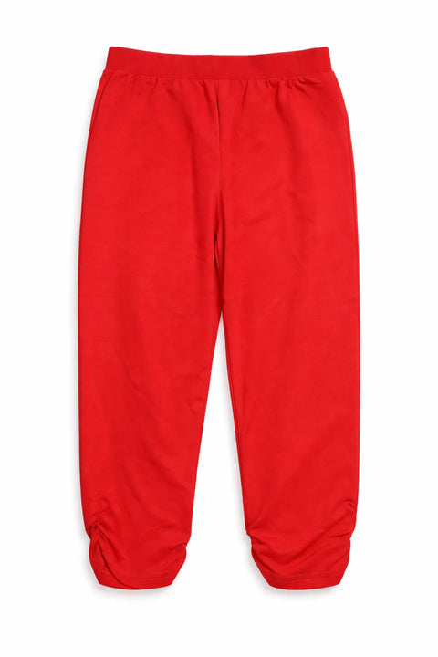 Ativo Girl's Red Ruched Legging | Ativo in Lebanon