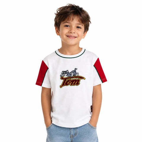 Max & Ile Boy's White Tom And Jerry T-Shirt | Max & Ile In Lebanon
