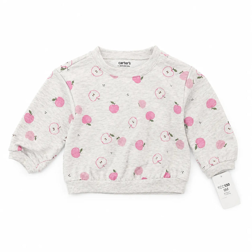Carter's Baby Girl's Gray Printed Long Sleeve Sweatshirt|Carter's In Lebanon
