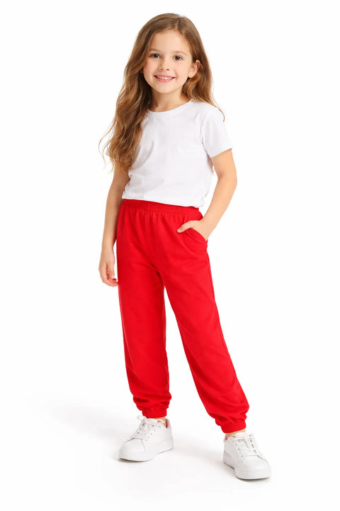 Ativo Girl's Red Ruched Legging | Ativo in Lebanon