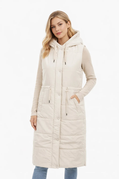 Bubble Room Women's Beige Puffer Vest | Bubble Room in Lebanon