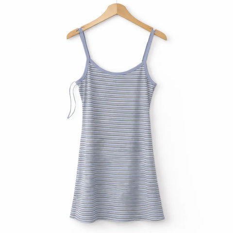 Hippie Rose Women's Multicolor Striped Knit Mini Tank Dress | Hippie Rose In Lebanon