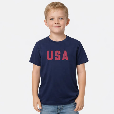 All In Motion Boy's Navy USA Printed T-Shirt |All In Motion In Lebanon