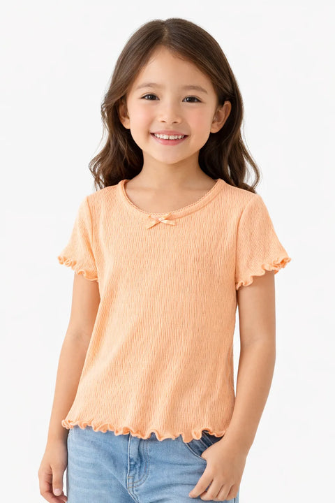 Cat & Jack Girls' Coral Crew Neck T-Shirt | Cat & Jack in Lebanon