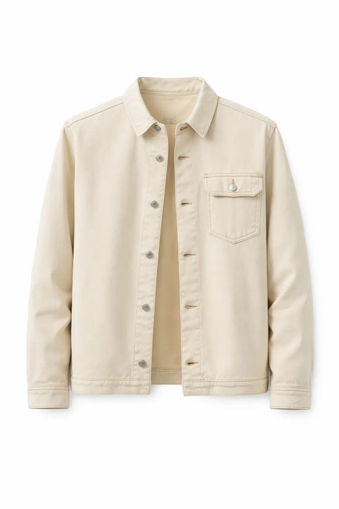 Celio Men's Cream Chest Pocket Jacket | Celio In Lebanon
