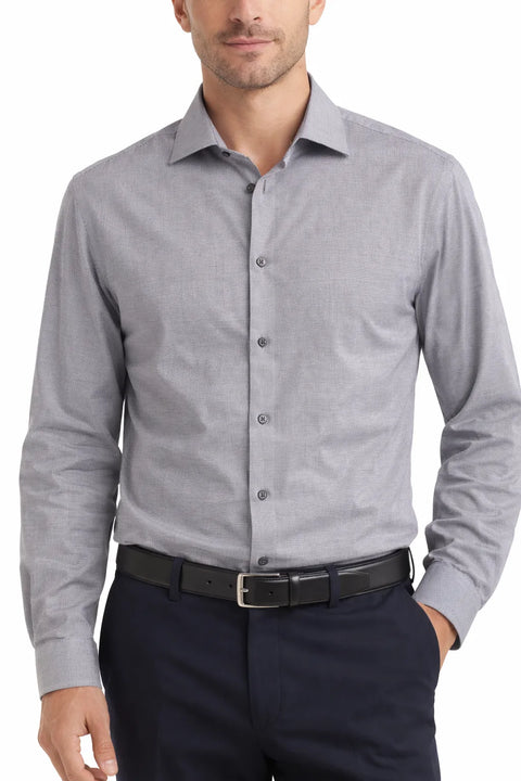 Alfani Men's Gray  Alfa Tech Fitted Perform Shirt | Alfani In Lebanon