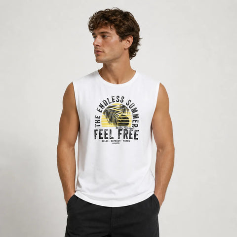 Lerros Men's White Sleeveless Tank Top | Lerros in Lebanon