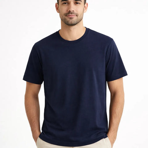 Banana Republic Men’s Navy Authentic Supima Crew Neck T-Shirt | Banana Republic In Lebanon