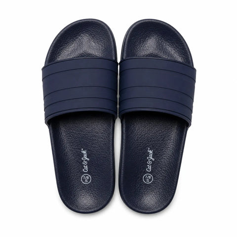 Cat & Jack Girl's Navy Slide Slippers | Cat & Jack In Lebanon