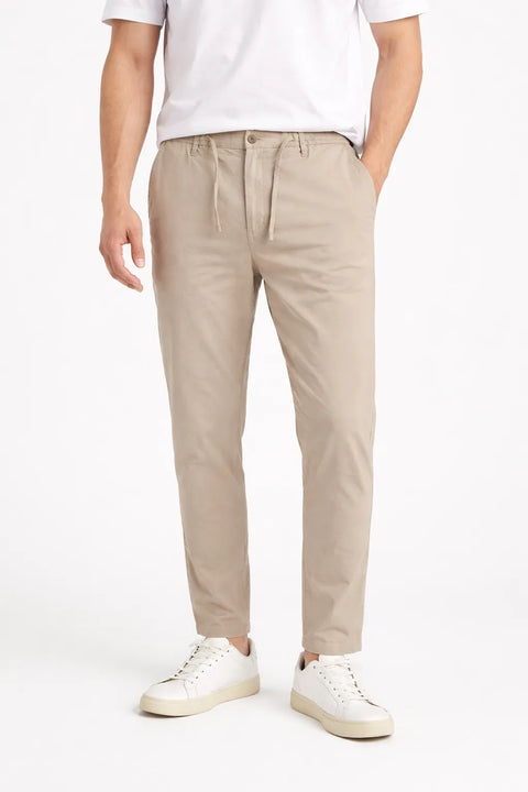 Celio Men's Light Beige Relax Fit Slim Pant | Celio In Lebanon