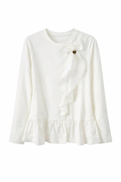 Ativo Girl's White Long Sleeve Blouse | Ativo In Lebanon