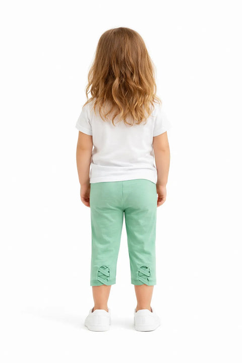 Ativo Girl's Aqua Legging With Lattice Criss-Cross Ankle | Ativo In Lebanon